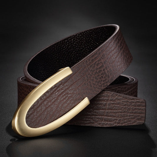 Noble Men's Genuine Cowhide Leather Belt