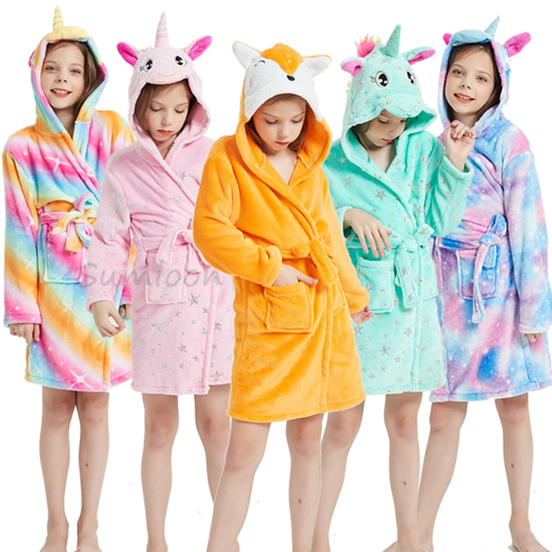 Kinder eenhoorn badjas