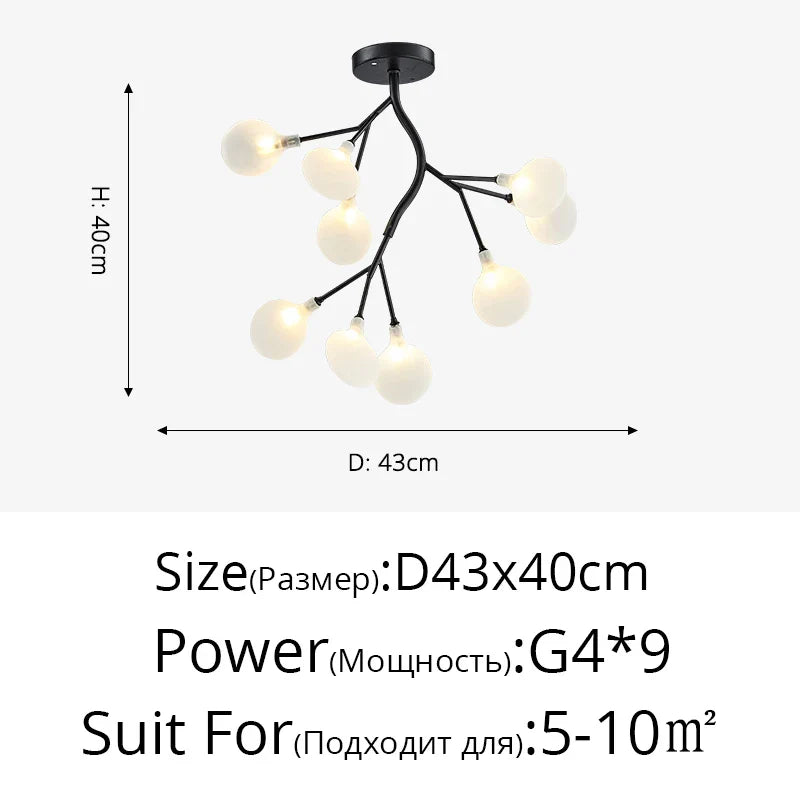 Modern Nordic gorgeous LED chandelier ceiling lamp for living room bedroom golden 54-head G9 bulb indoor luxury home decoration