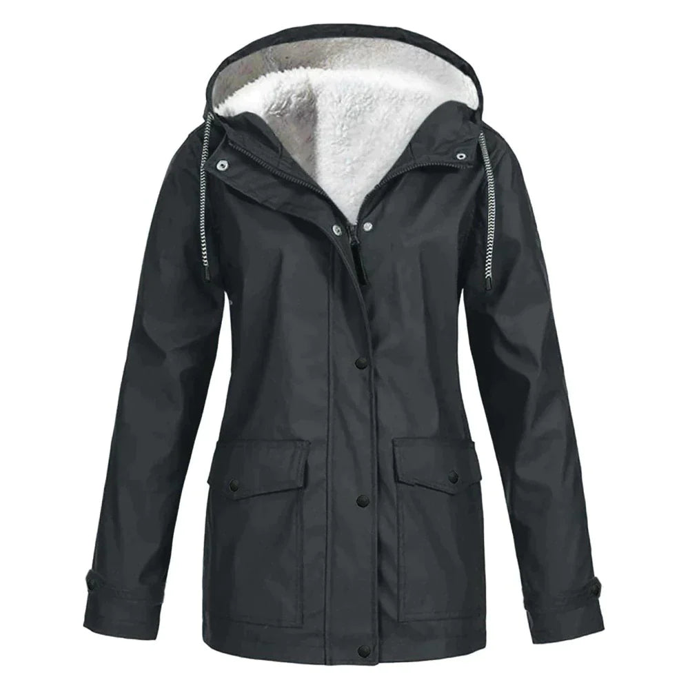 Regenjacke mit Teddyfutter