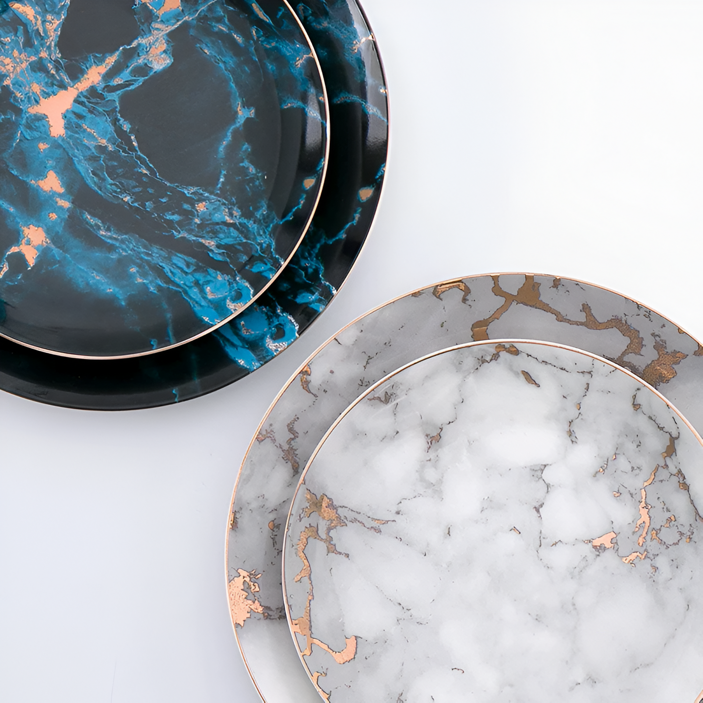 ÄktaGuld by skörten Sweden - Opulent Gold & Marble Porcelain Dinnerware Collection