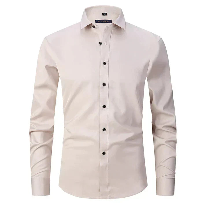 Herre skjorte | Slim fit skjorte med lange ærmer og knapper