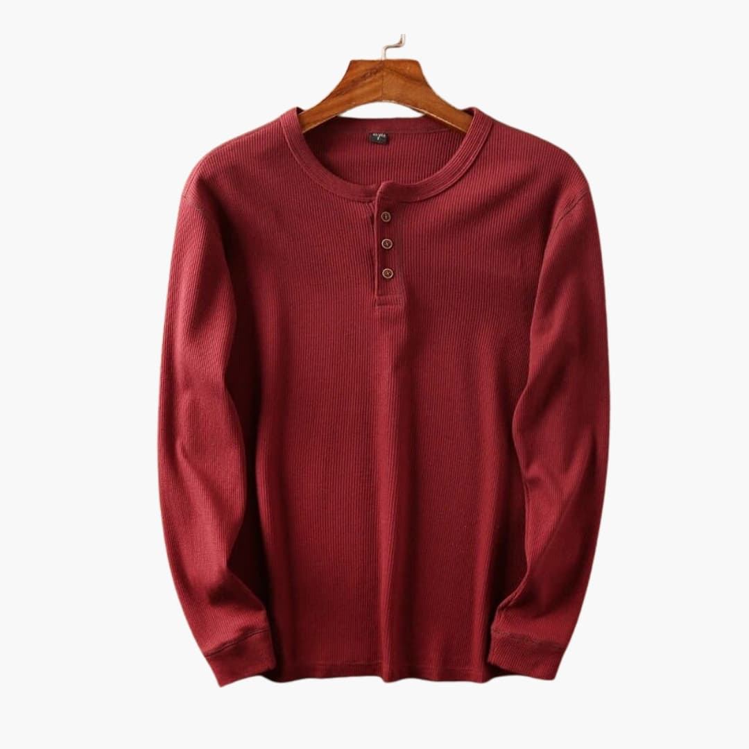 Męska Koszula z Guzikami Henley | Casualowy Na Co Dzień