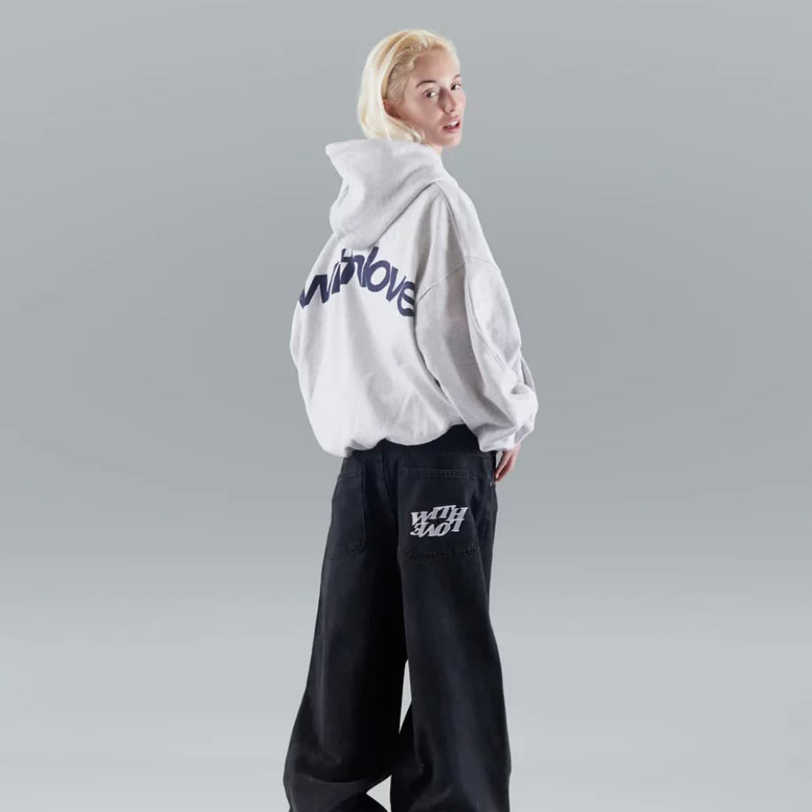 Herren Oversized Hoodie Streetwear mit Kapuze und „withlove“-Print – Urban Casual Style 8