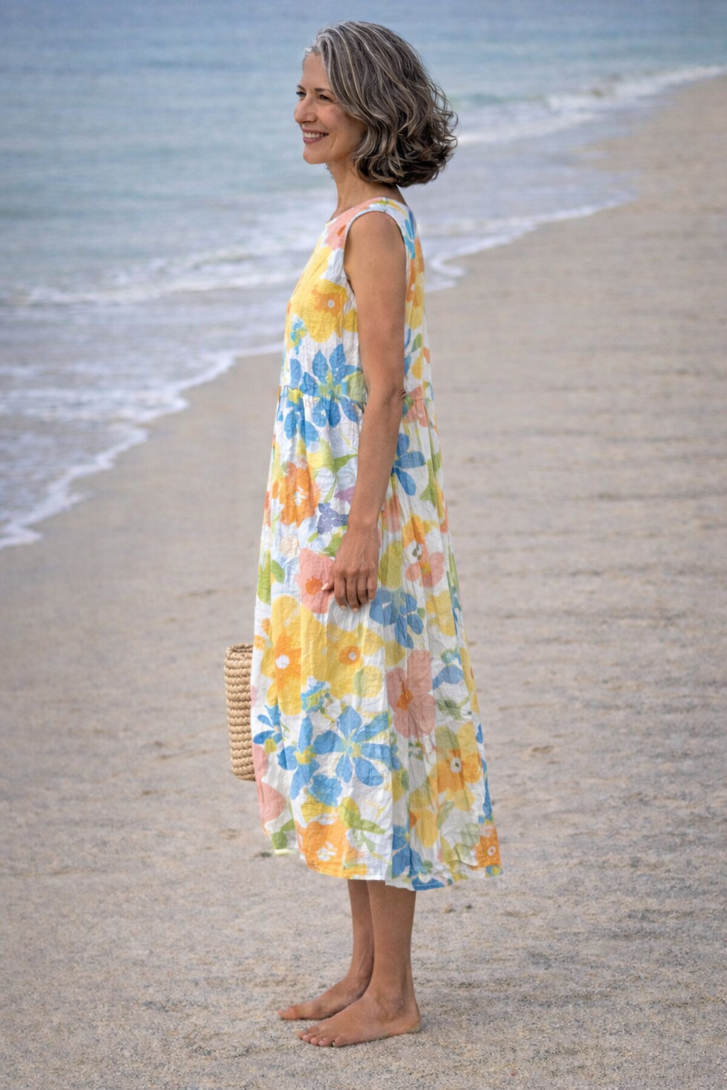 Cameron | Vestido midi con flores pastel