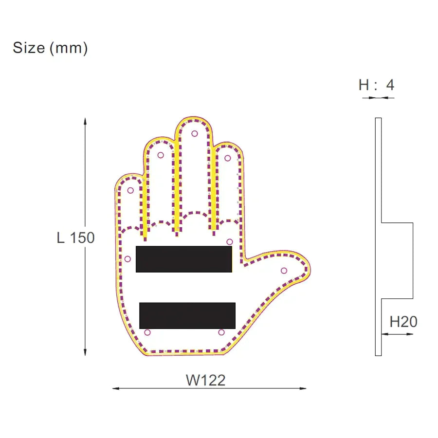 NeonGesture™ - LED Hand Sign