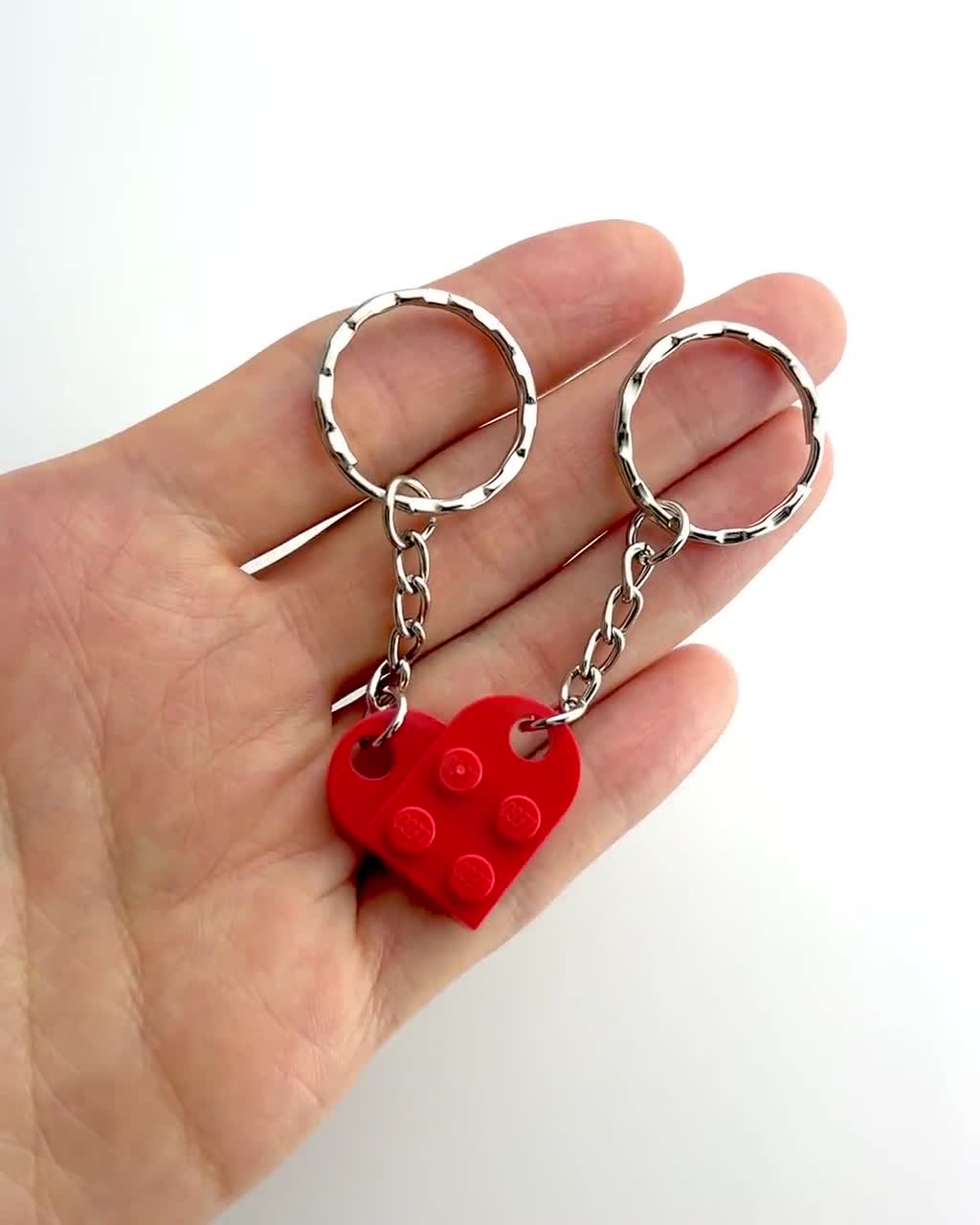 Couple Heart Keychain