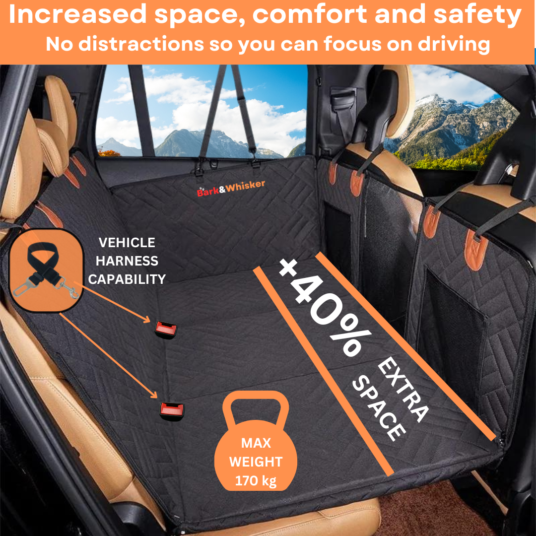 Bark Whisker - Premium Hard Bottom Dog Car Seat Protector