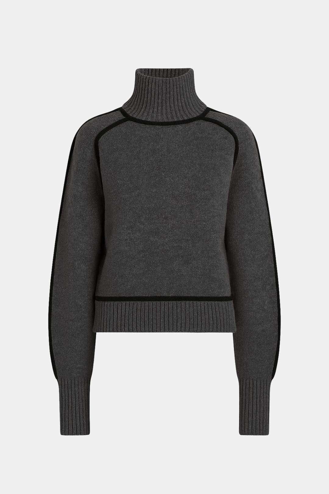 Joanna – Warm Turtleneck Sweater with Contrast Trim