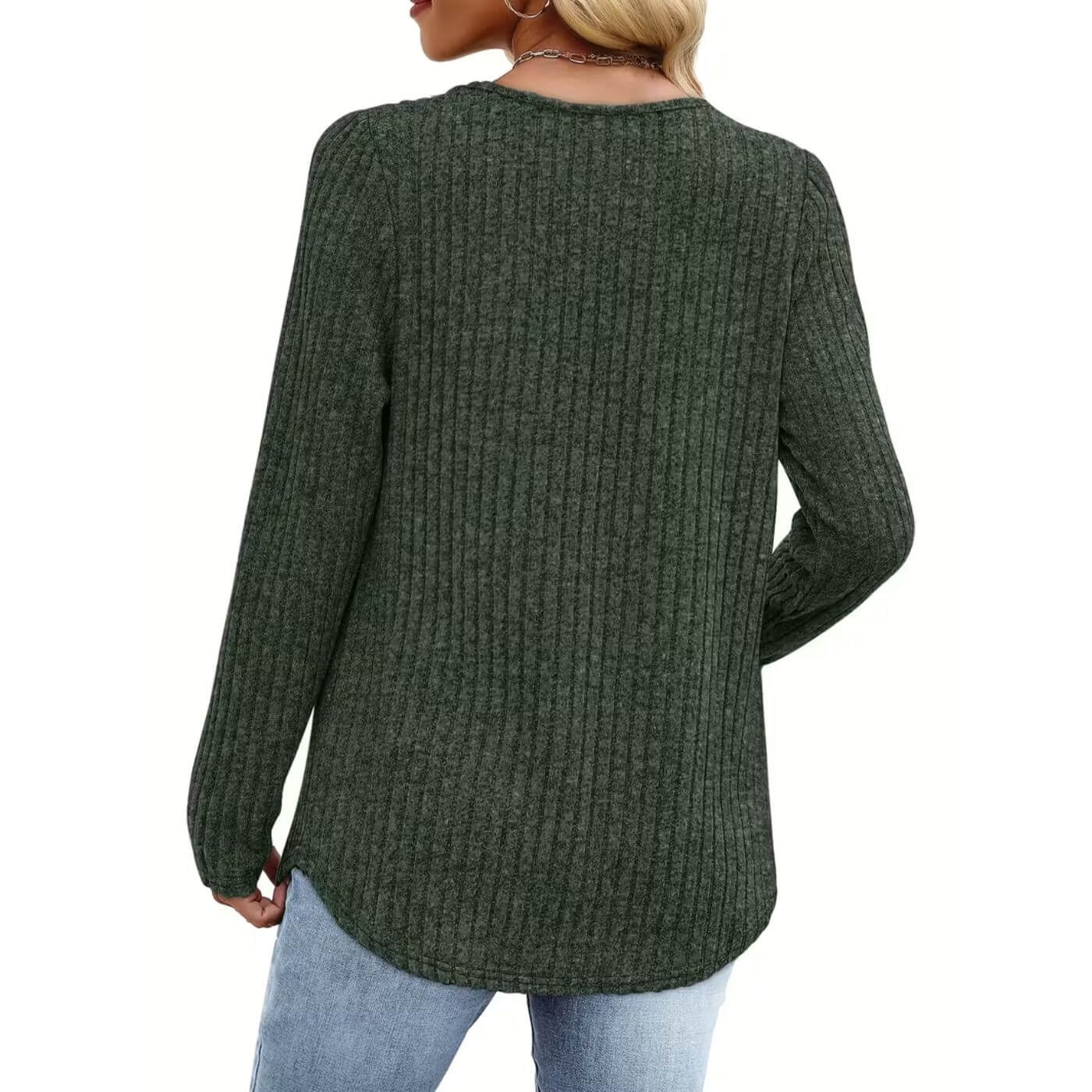 Karoline™- Lett Langermet Bluse