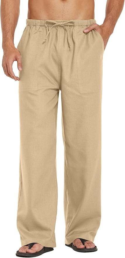 Comfortable linen-mix trousers
