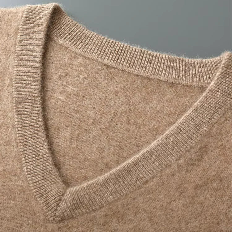 Men’s Wool V Neck Sweater Vest Timeless Comfortable Layering Knitwear Smart Casual Outfit