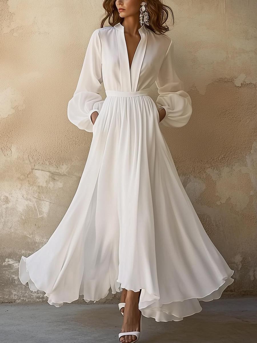Charlotte | Women's Floral Maxi Dress With Long Sleeves And Pleated Skirt | Elegant