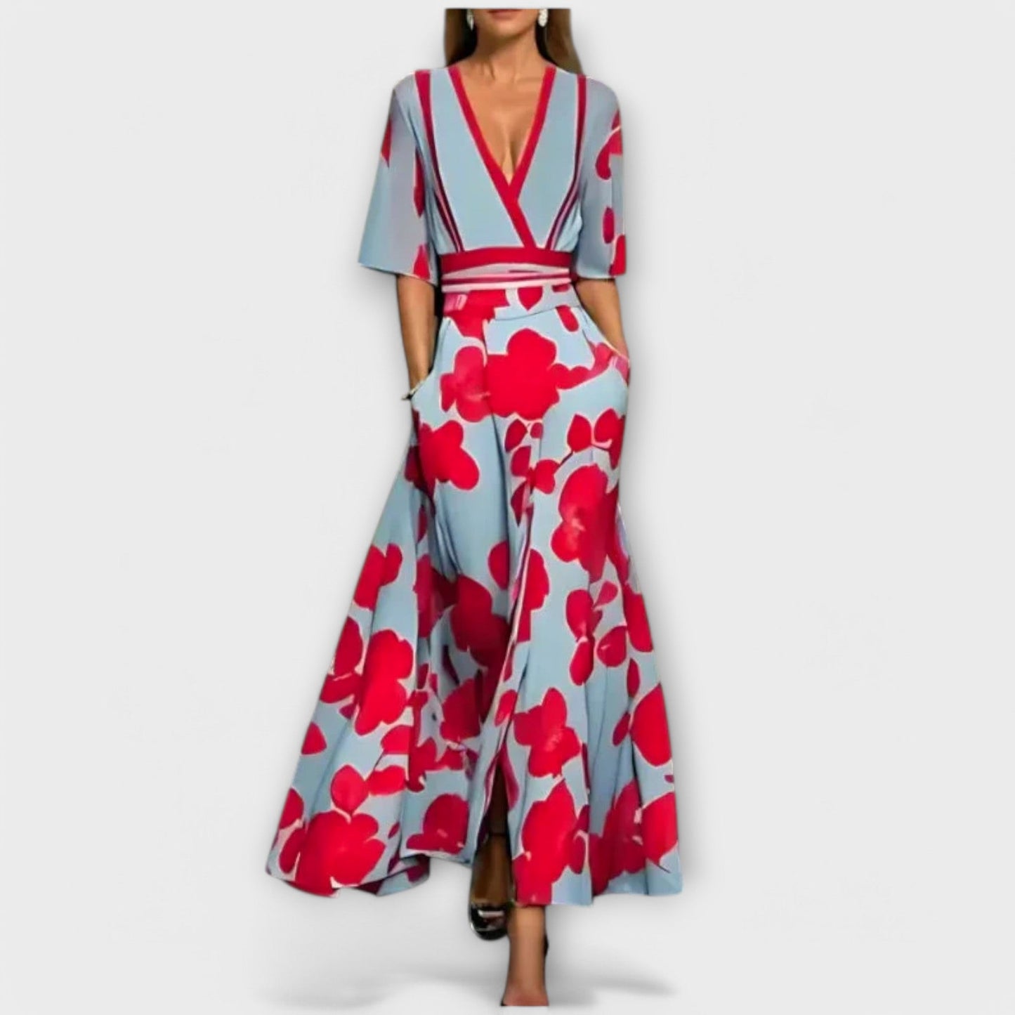 Elise - Elegante abito tubino con fiori