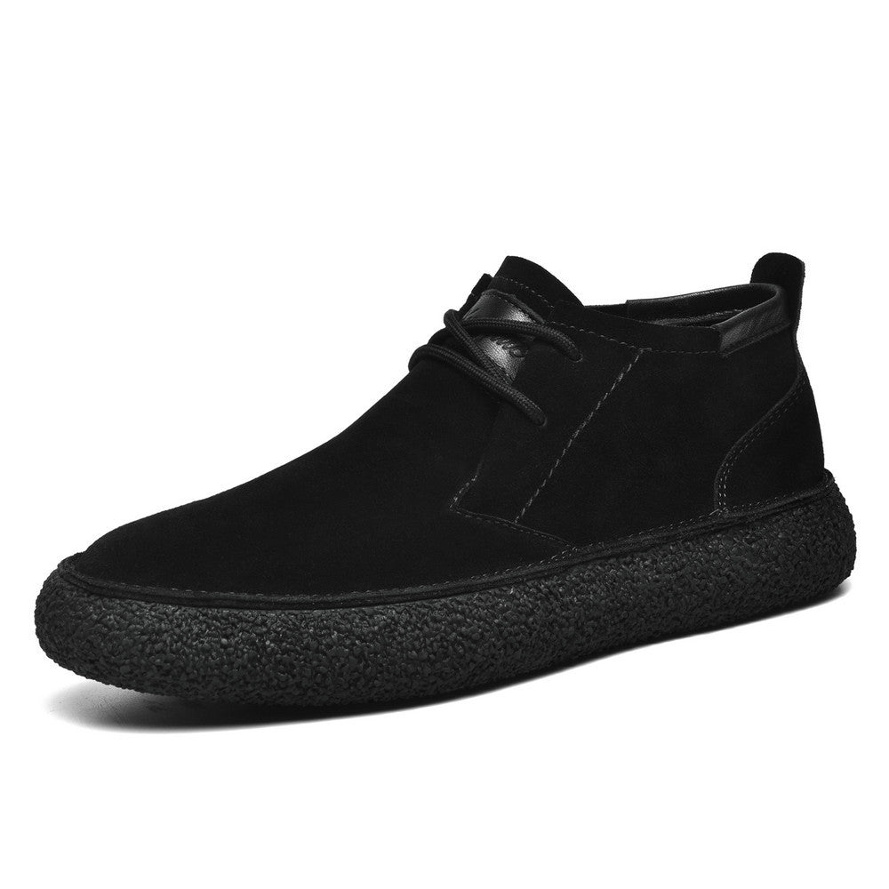 Antoine – Mocassins mi-montants à semelle texturée et laçage avant homme