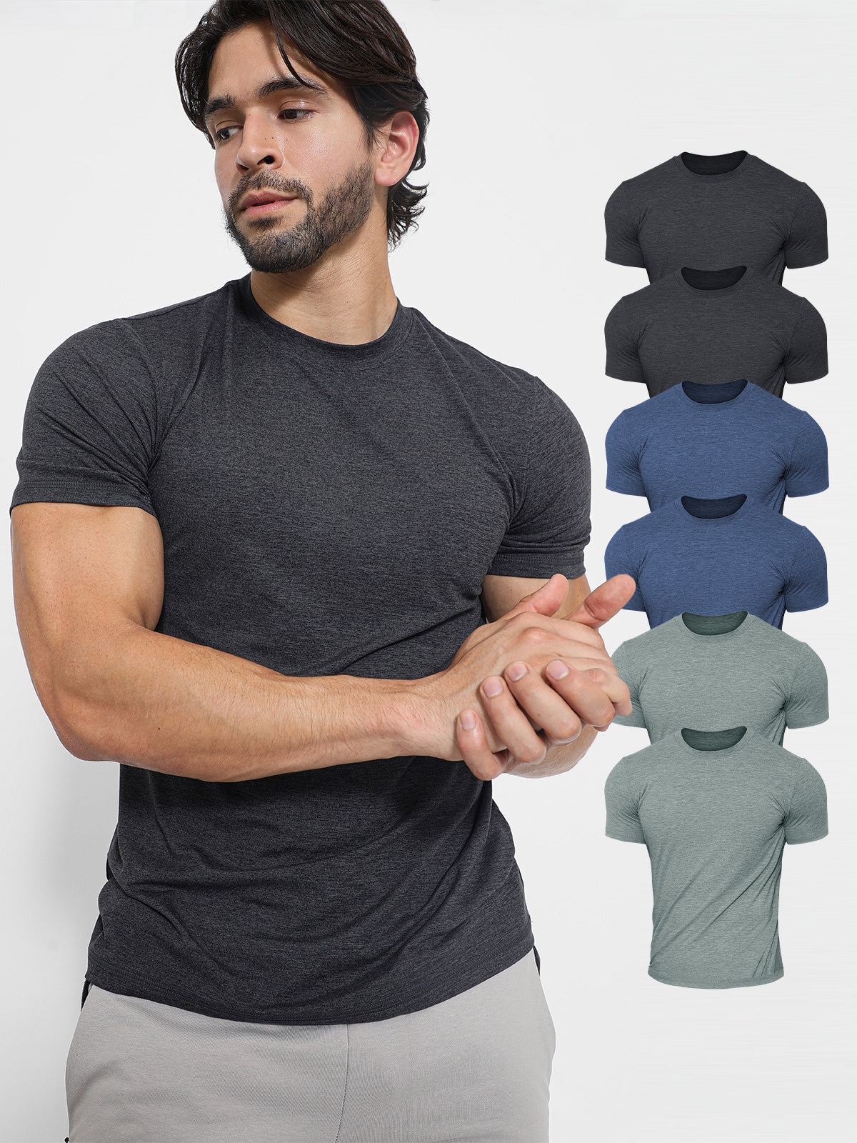 6-Pack XAND Curved-Hem Shirt Korte Mouwen