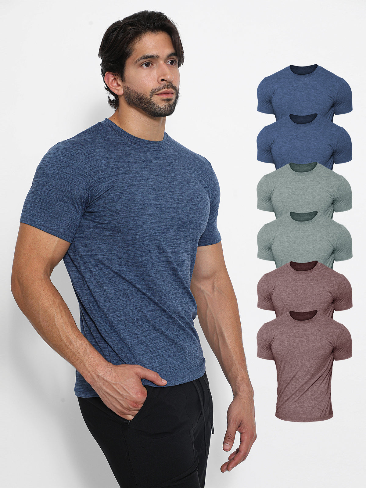 6-Pack XAND Curved-Hem Shirt Korte Mouwen