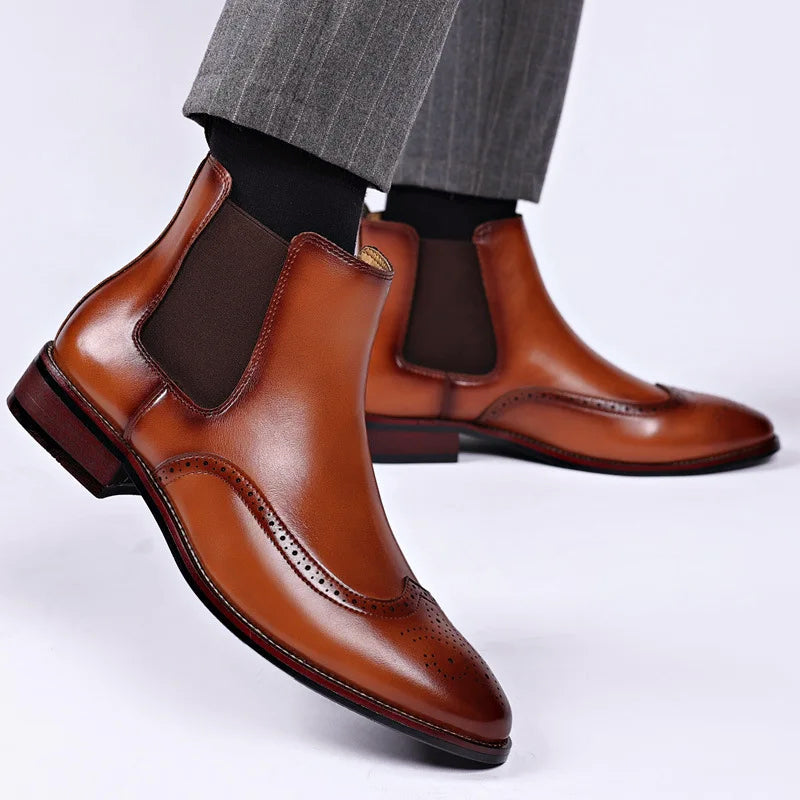 Chelsea Brogue Ankle Boots