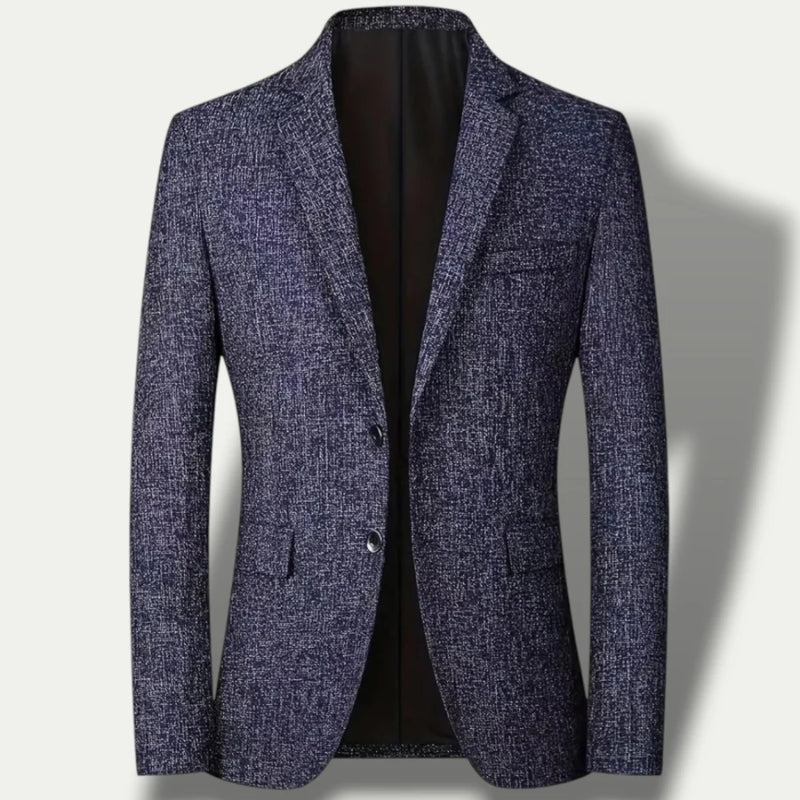 Men’s Two Button Textured Blazer with Front Pockets