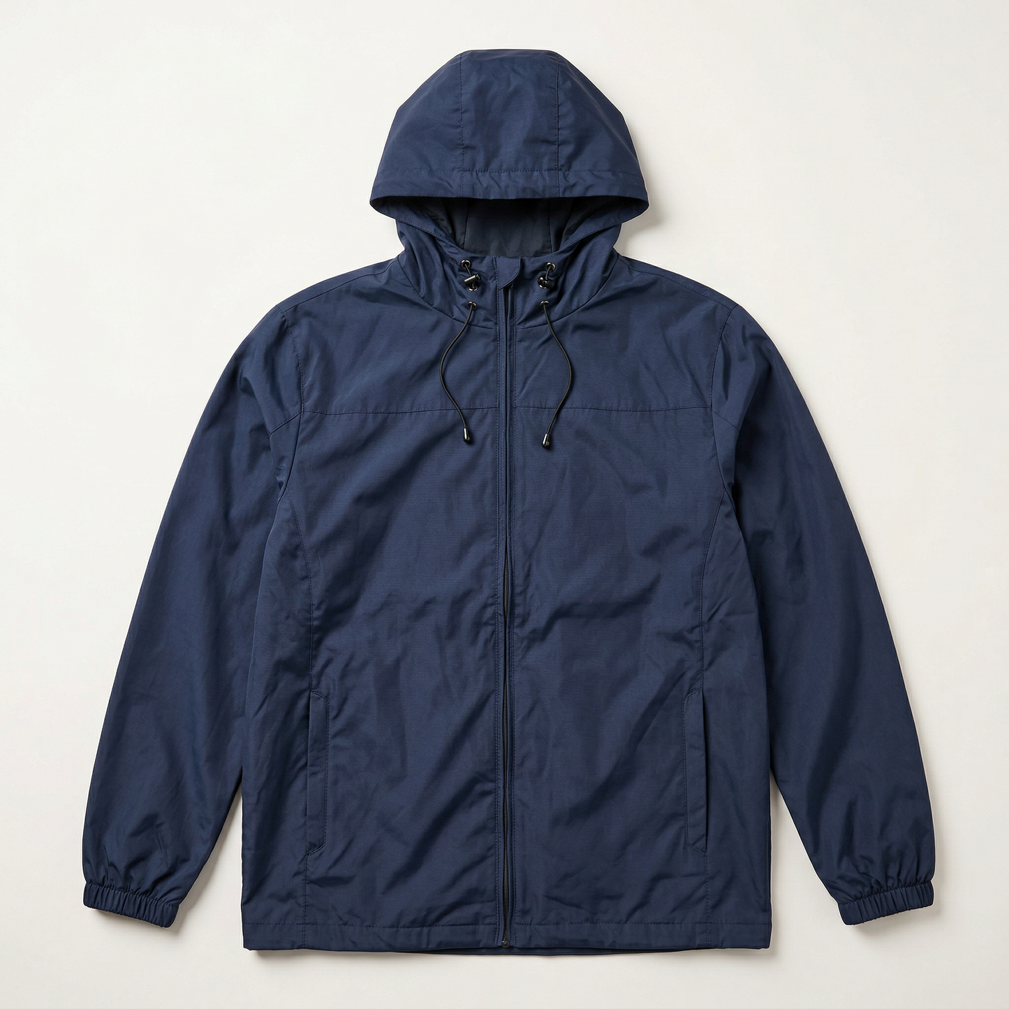 Men’s Hooded Windbreaker Jacket – Zip-Front Design