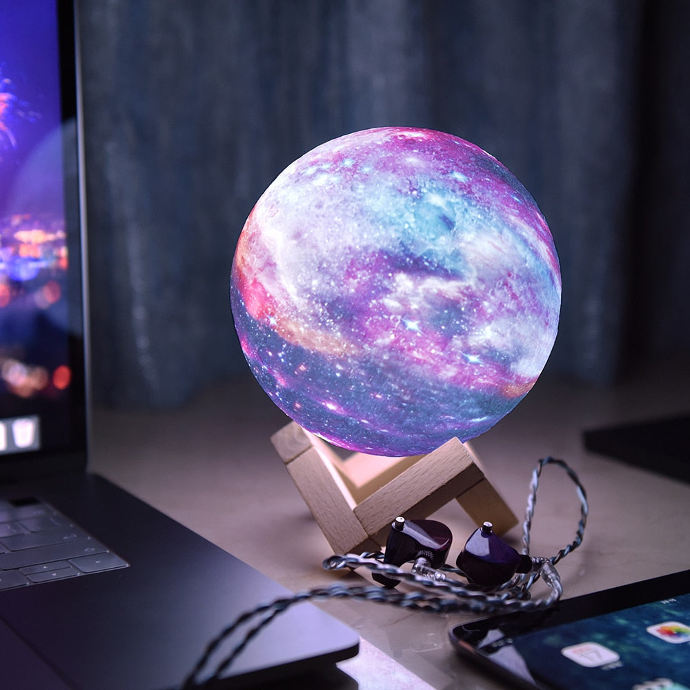 Galaxy Moon Lamp