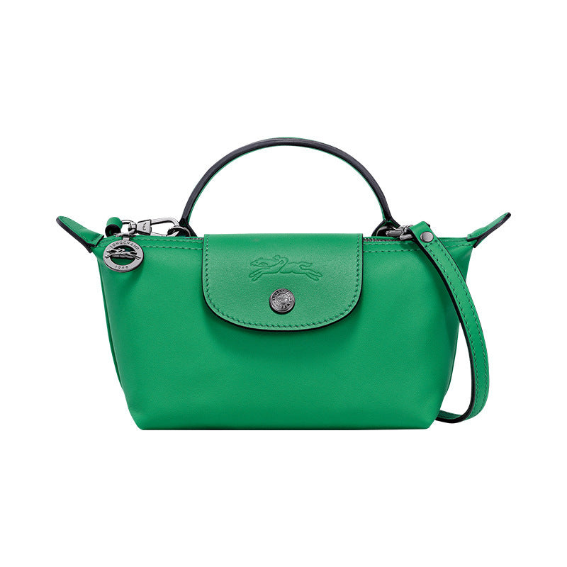 Mini Leather Tote Bag - Green