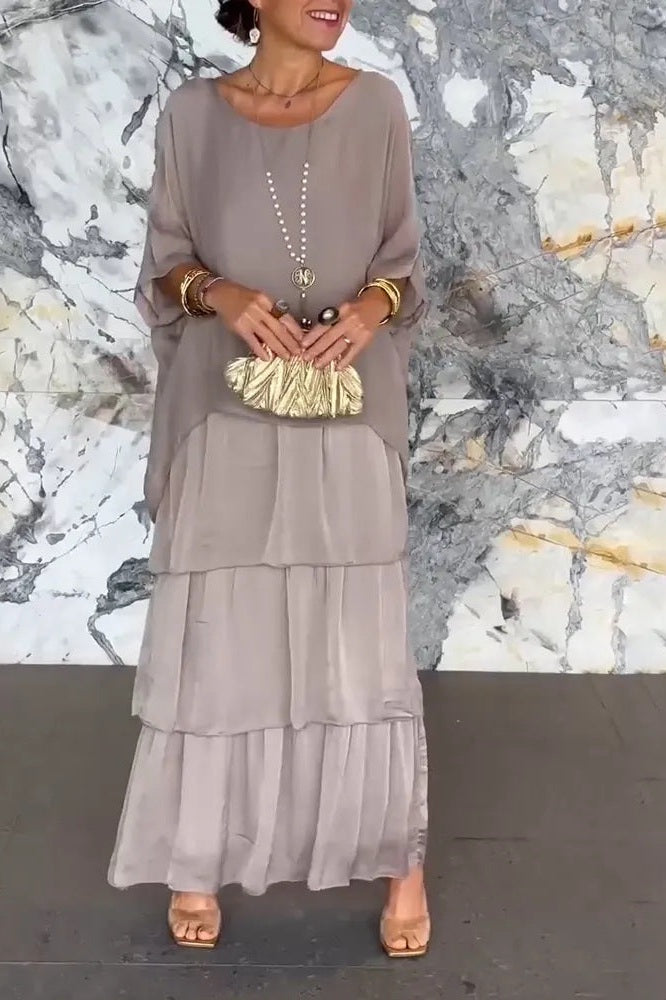 Nora Layered Dress | Grey