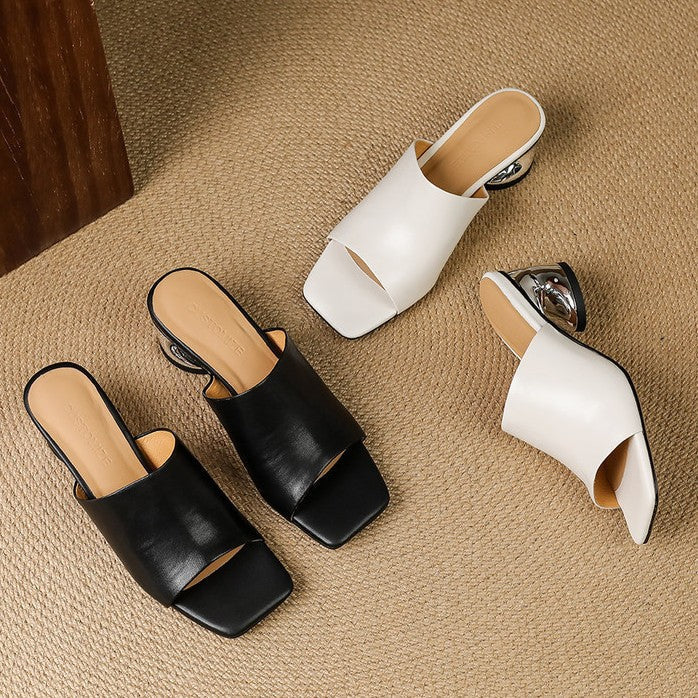 Beatriz™ | Mules de cuero elegantes