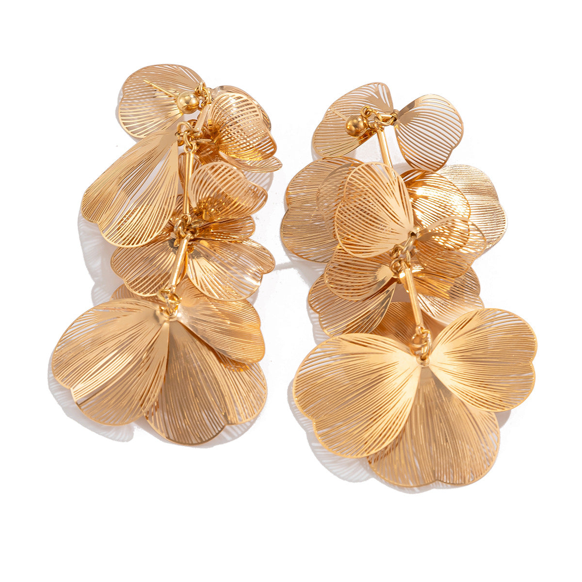 Leaf Flower Sweet Cool Wind Imitation Earrings