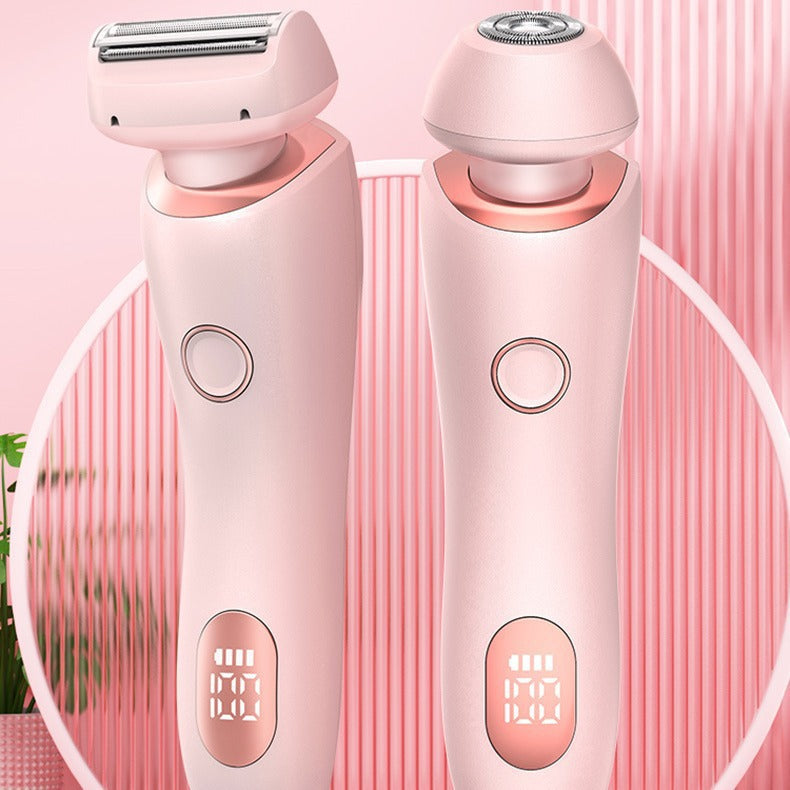 跨境脱毛器女士双头剃毛器私处毛修剪器电动刮毛刀女士脱毛仪