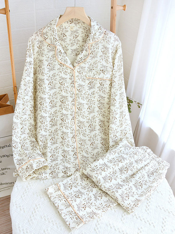 Hazel | Women z długim rękawem floral Pajama set