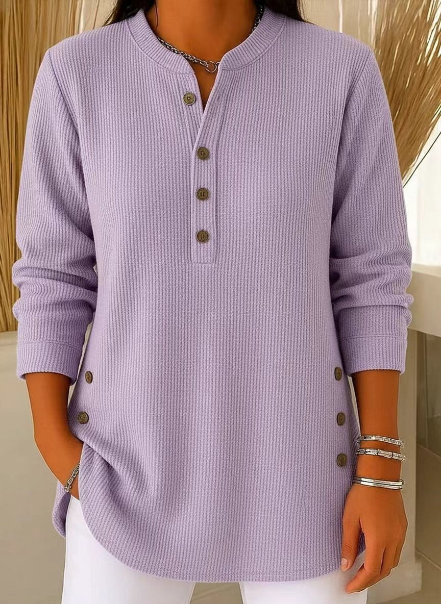 Cove - Textured Henley Tunic Top