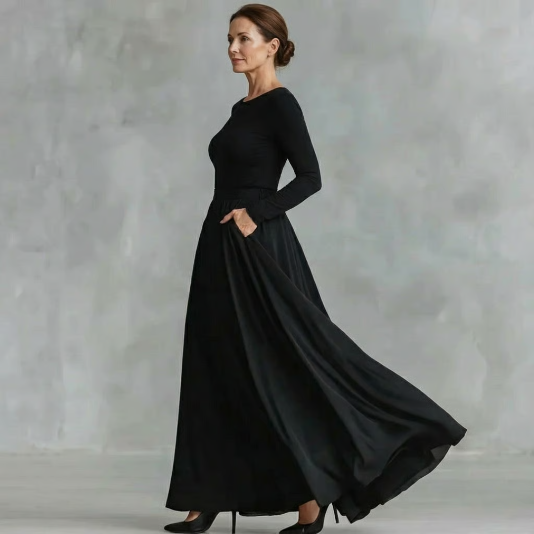 Taillenglättendes Maxi-Kleid — Müheloser Tragekomfort, schmeichelhafte Silhouette Damen