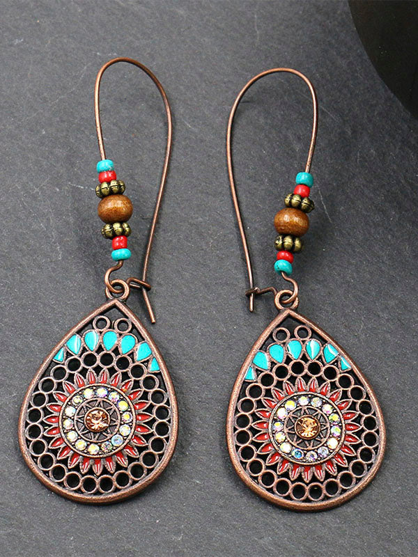 Oorbellen dames | Boho statement oorbellen druppelvorm