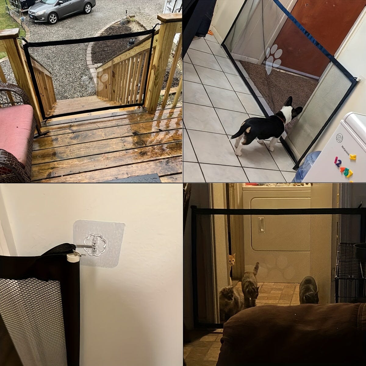 Portable Mesh Pet Safety Gate for Dogs and Cats – Easy No-Drill Installation 1