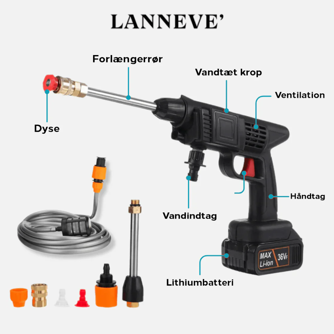 HydroPulse Pro Tradlos Handholdt Hojtryksrenser