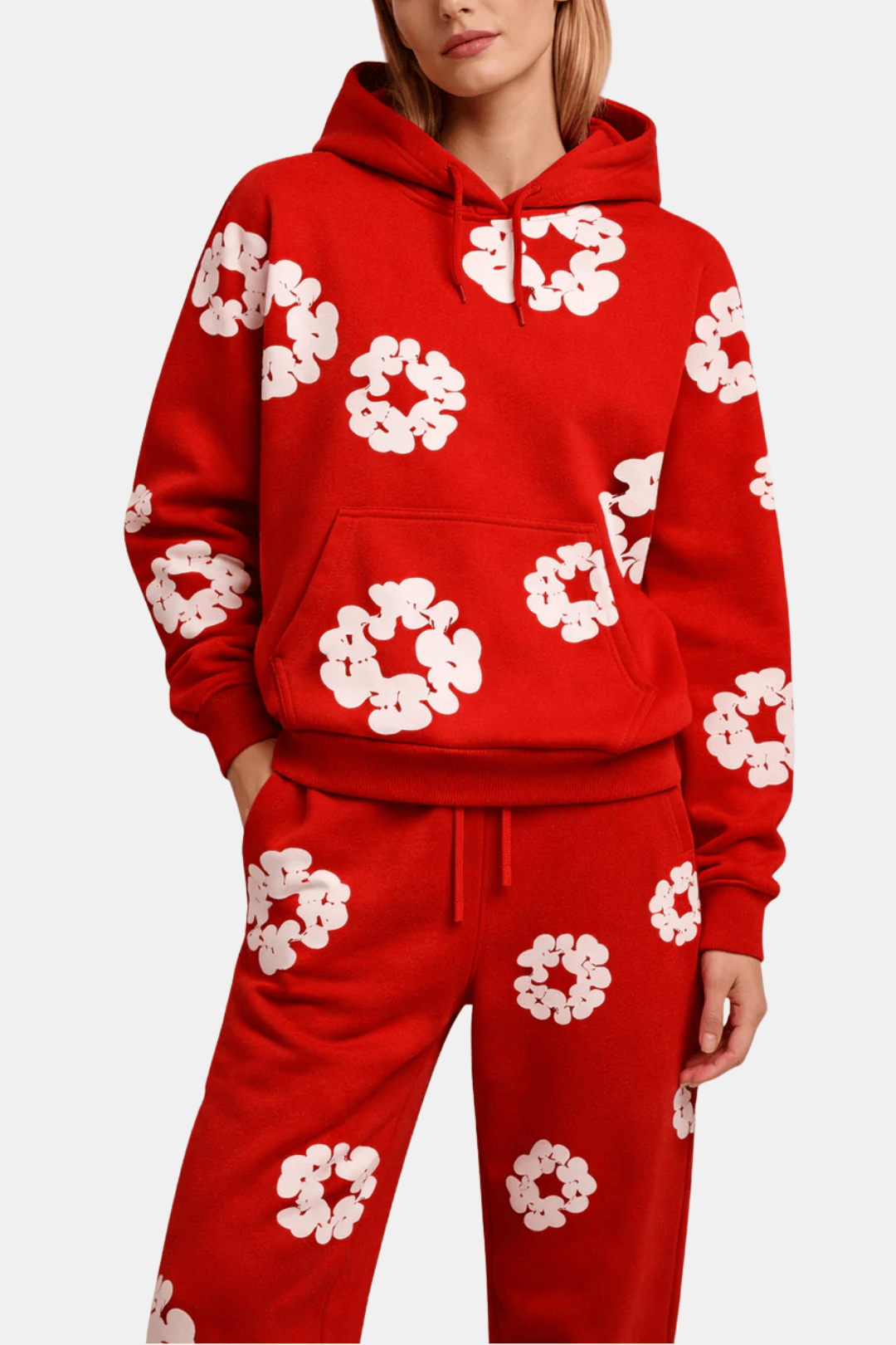 Reeva - Floral Relaxed Winter Flower Tears Tracksuit