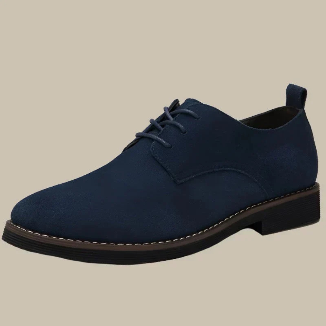 Rowan | Derby Shoes Men Lace-Up Round Toe Contrast Stitching Heel Tab