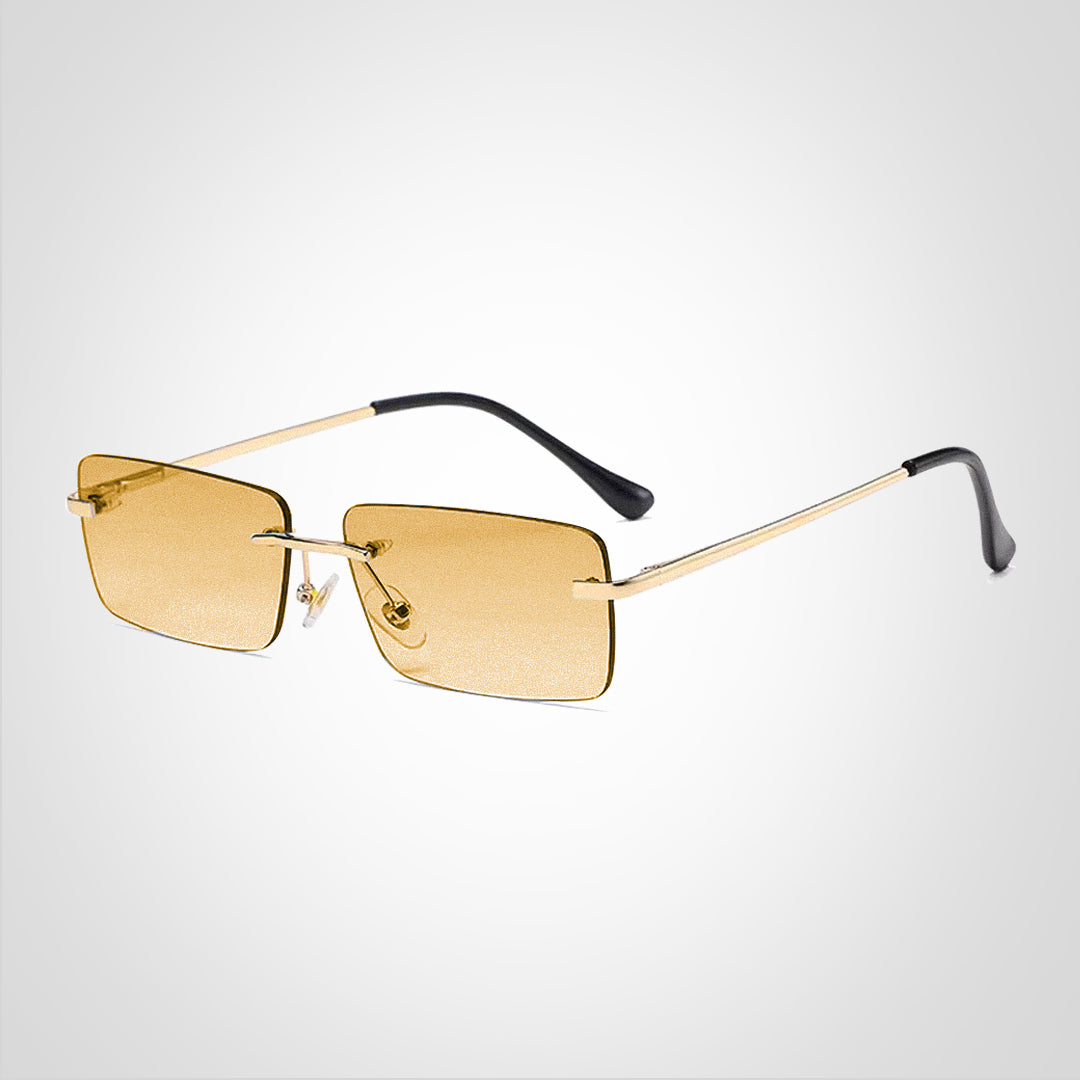 SkyMuse – Lunettes de soleil rectangulaires sans monture au design léger