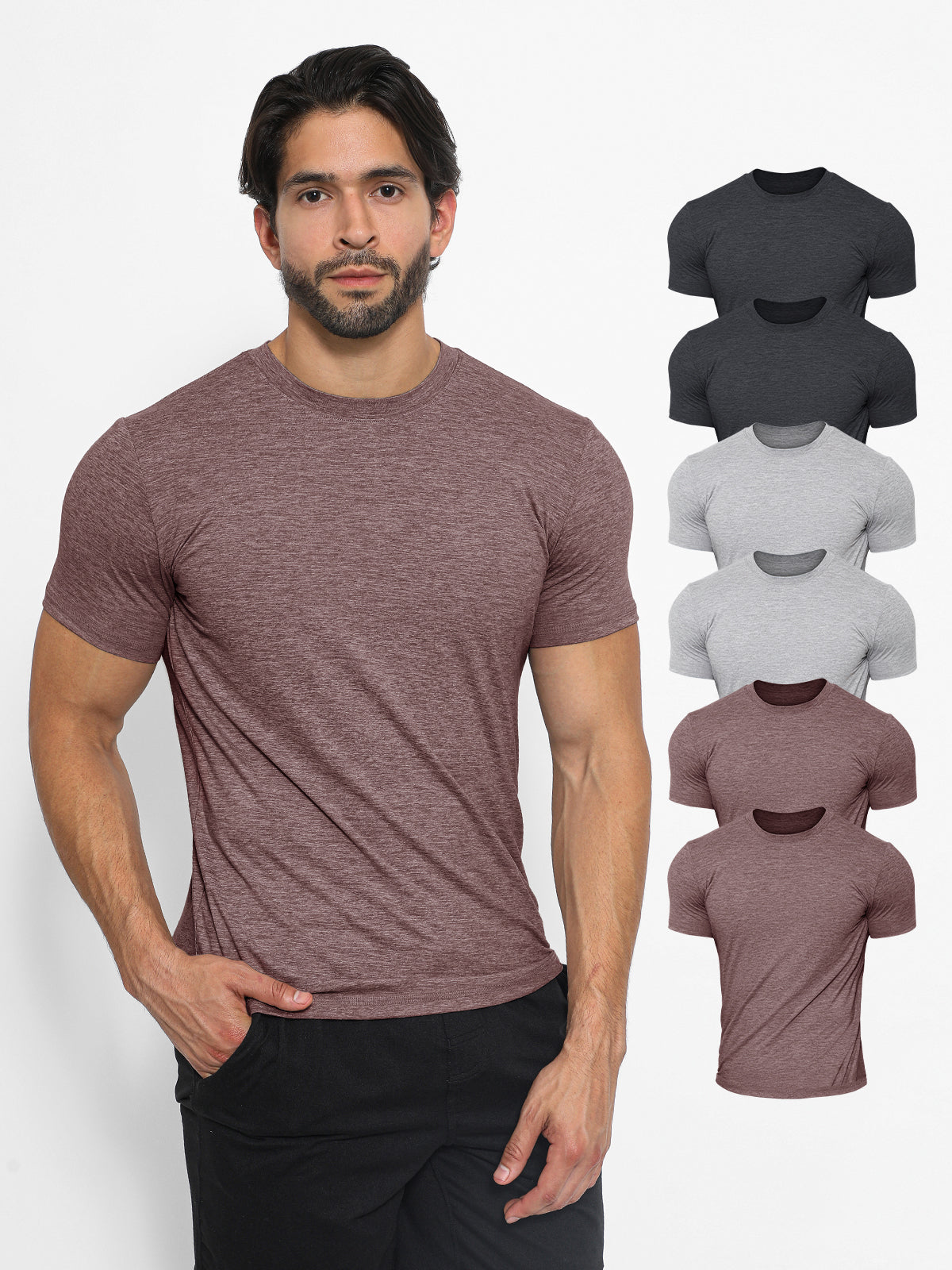 6-Pack XAND Curved-Hem Shirt Korte Mouwen