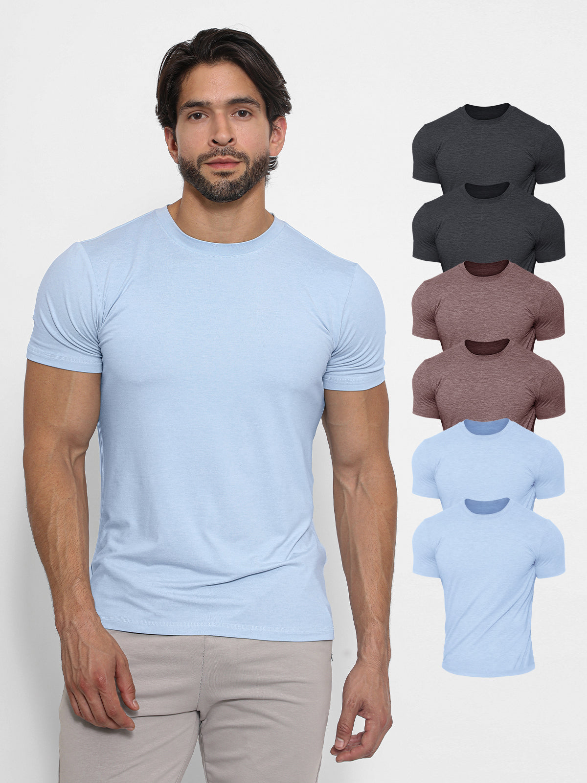 6-Pack XAND Curved-Hem Shirt Korte Mouwen