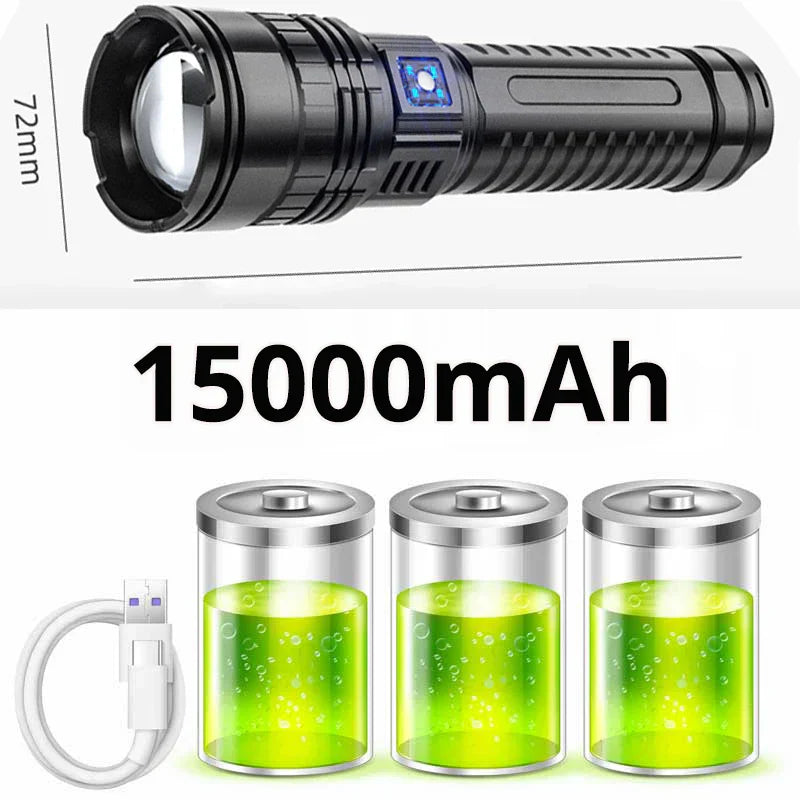 Oplaadbare 10000 Lumen LED Zaklamp – Striker