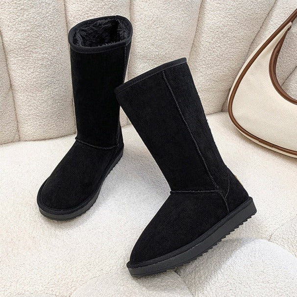 Scwarze Winter-Schneestiefel