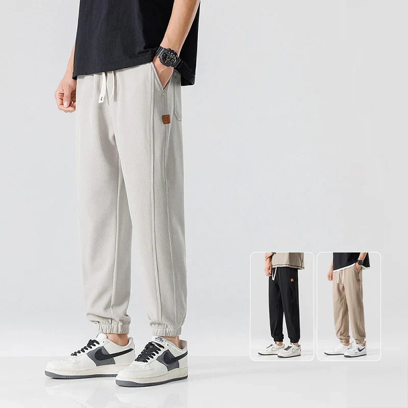 New Spring Summer Men Cotton Jogger Pants Harajuku Cargo Elastic Waist Male Baggy Trouser Casual Harem Korean Hip Hop Sweatpants