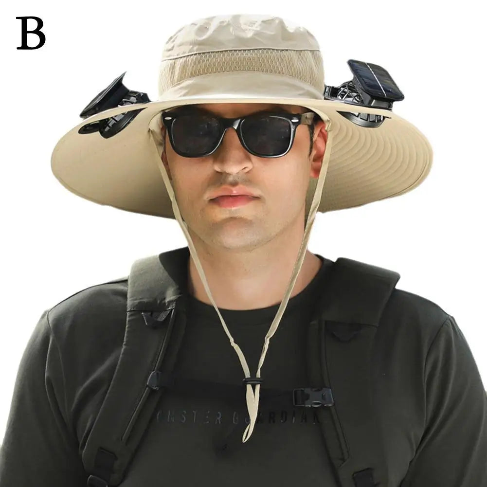 Solbreeze: The Only Chargeable Solar-Powered Cooling, Shade-Giving, Quick-Dry Unisex Hat with High Performance Fans