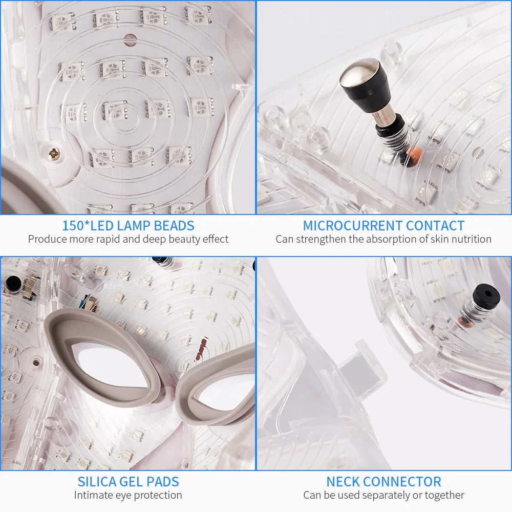 LED Light Therapy Face  Neck Mask