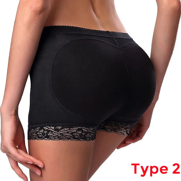 CXZD Butt Lifter Pants Women Fake Buttocks Plump Hips Large Size Body Shaping Panties Lace Fake Ass Pad Boxer Shapewear Shorts