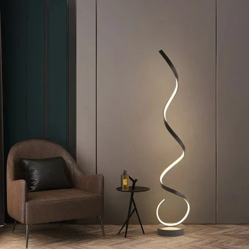 Istanbul – LED-Spiral-Stehleuchte dimmbar 130 cm – modern & elegant