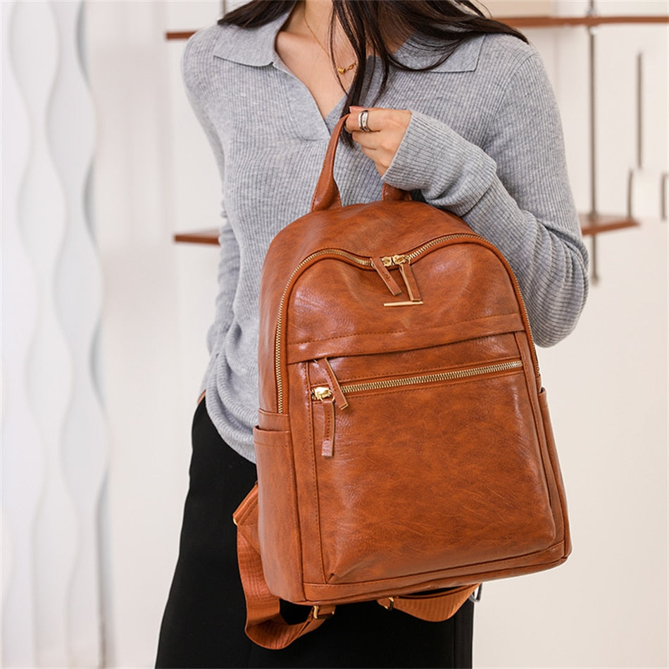 Soft Leather Backpack