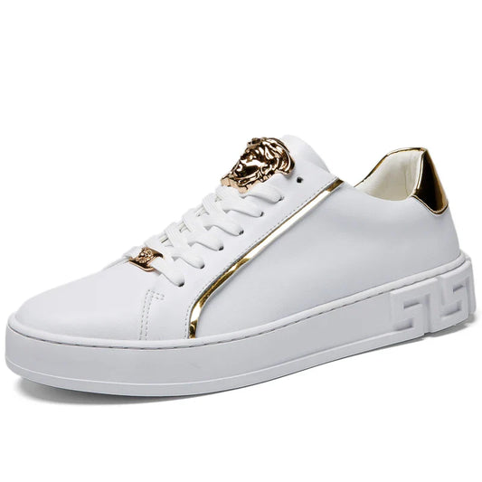 Spring Little White Shoes Men's Board Shoes Casual Leather Shoes Genuine Leather Men's Shoes British Fashion Brand Shoes